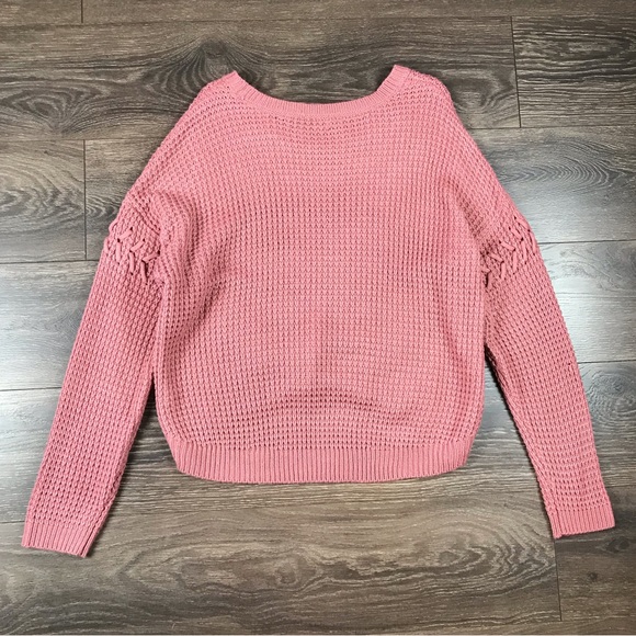 Almost Famous Women’s Pink Knitted Round Neck Sweater Size XL - Picture 6 of 6
